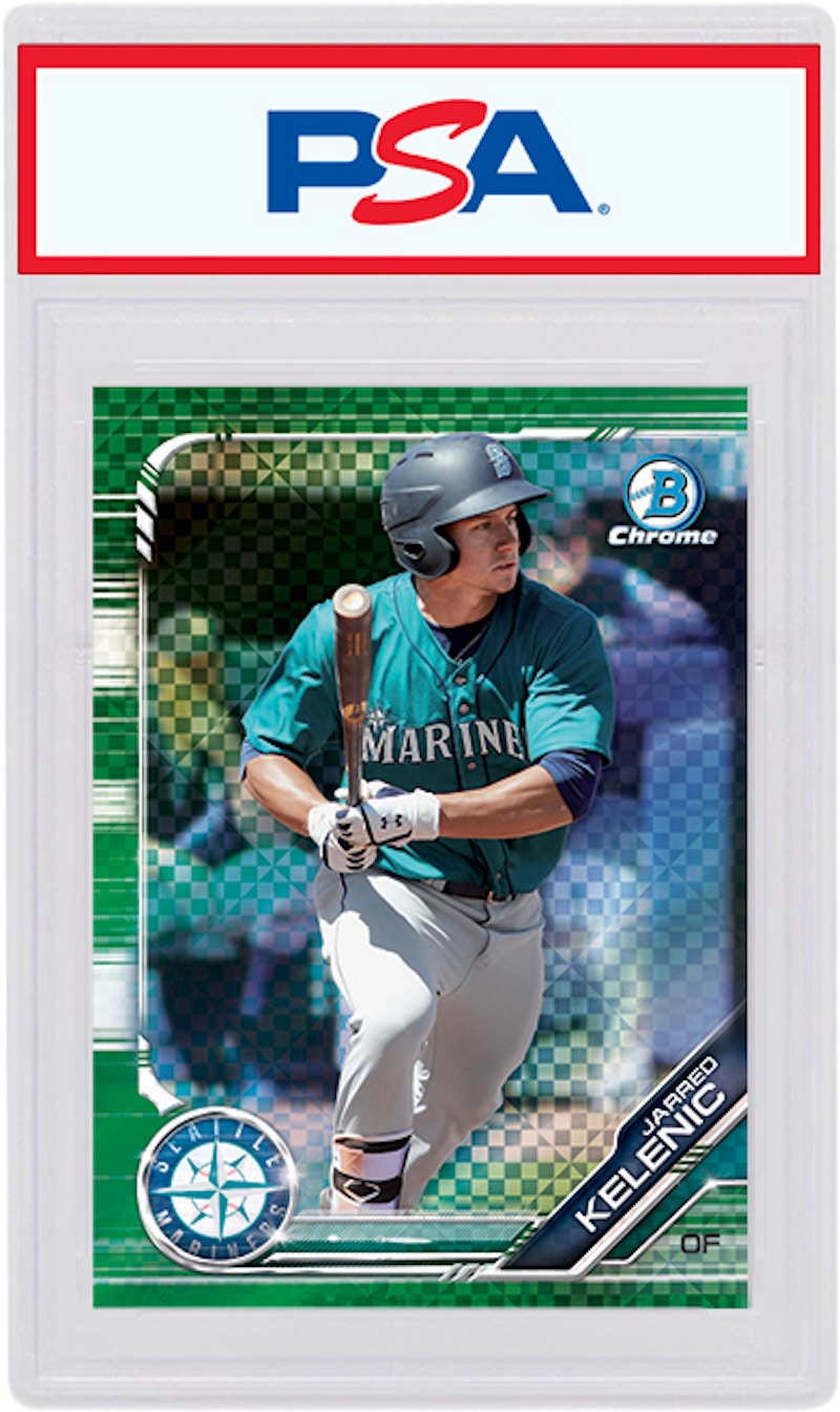 Jarred Kelenic 2019 Bowman Chrome X Green X-Fractor /31 BCP-167 (PSA or BGS Graded)