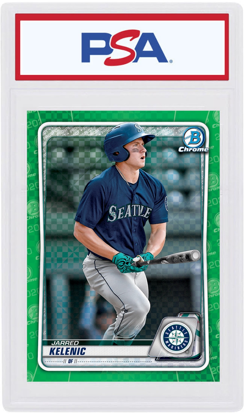 Jarred Kelenic 2020 Bowman Chrome X Green X-Fractor /31 #BCP-212 (PSA or BGS Graded)