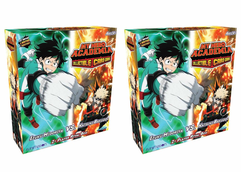 Jasco My Hero Academia CCG Funimation Izuku Midoriya/Katsuki Bakugo 2-Player Rival Deck 2x Lot