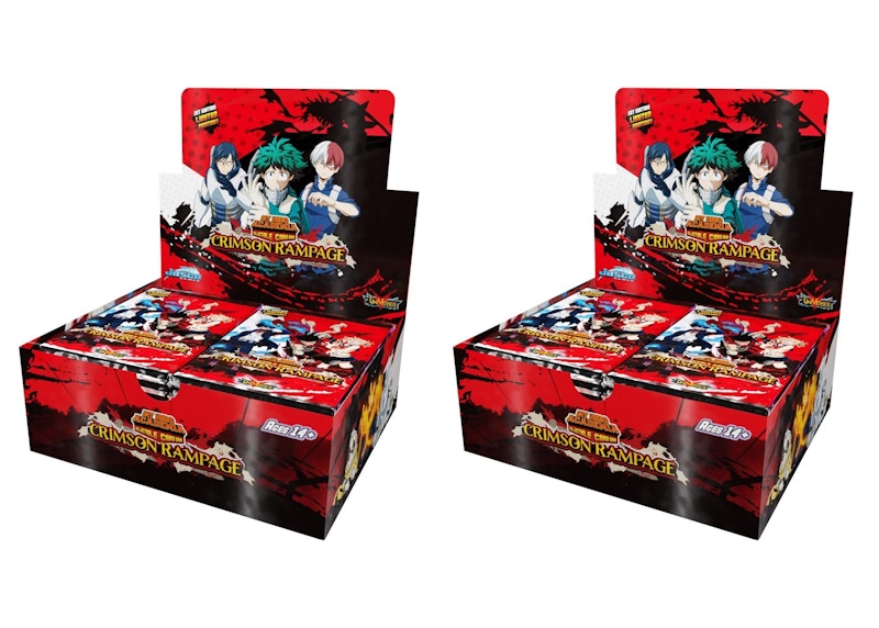 Jasco UniVersus My Hero Academia CCG Crimson Rampage 1st Edition Booster Box 2x Lot