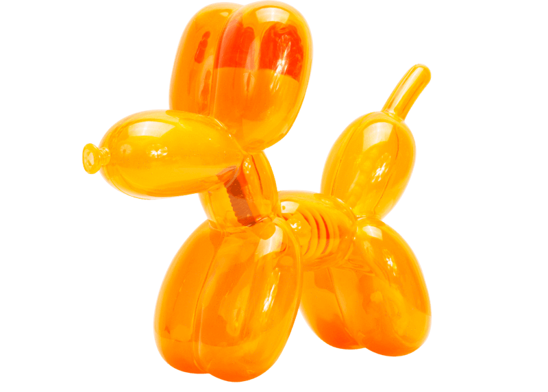 Jason Freeny 4D Master Baby Funny Anatomy Balloon Dog Figure Clear Orange