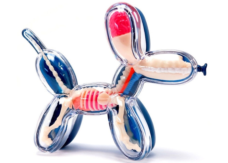 Jason Freeny 4D Master Baby Funny Anatomy Balloon Dog Figure Metallic Blue