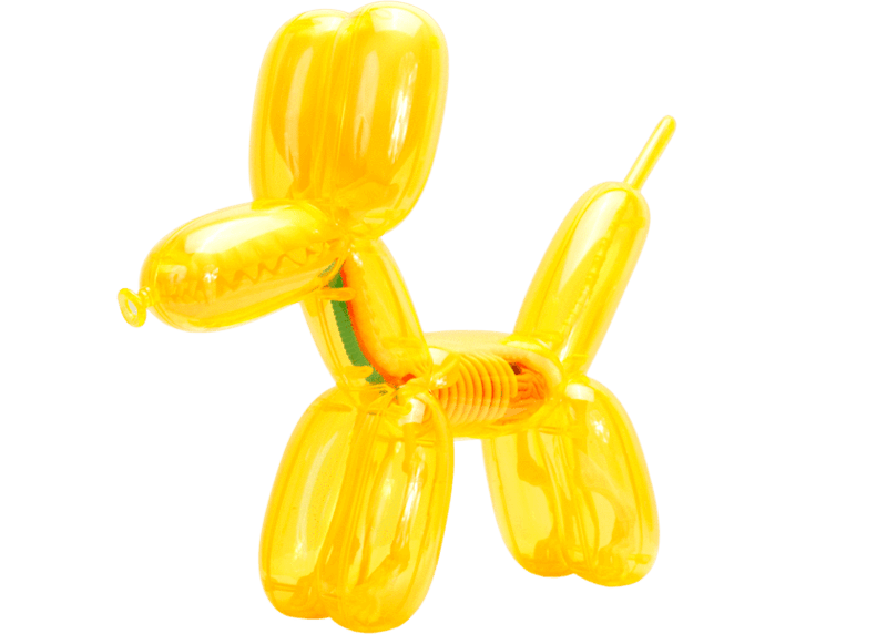 Jason Freeny 4D Master Funny Anatomy Balloon Dog Figure Clear Orange