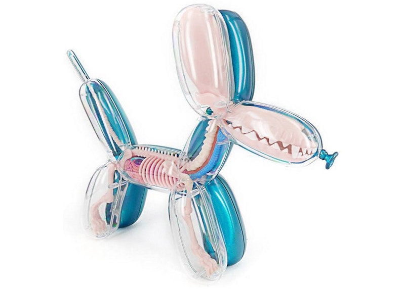 Jason Freeny 4D Master Funny Anatomy Balloon Dog Figure Metallic Teal
