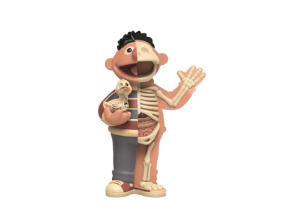 Jason Freeny XXRAY Plus Ernie Retro Edition Figure