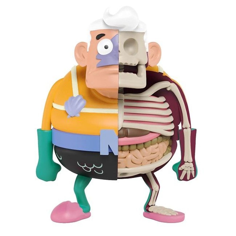 Jason Freeny x Nickelodeon Spongebob Hidden Dissectibles Mermaid Man Figure Multi