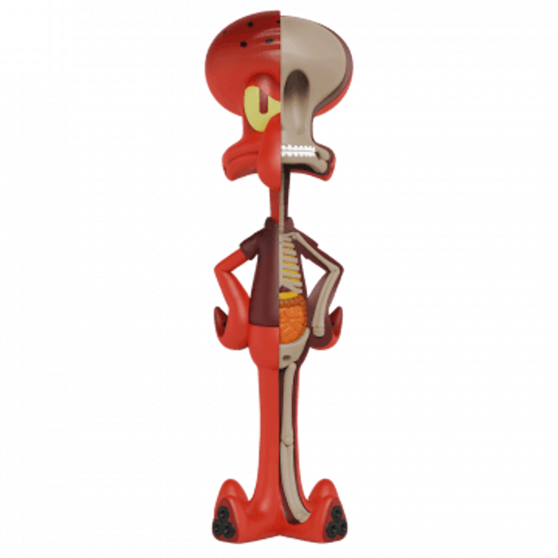 Jason Freeny x Nickelodeon Spongebob Hidden Dissectibles Squidward Chase Figure Red