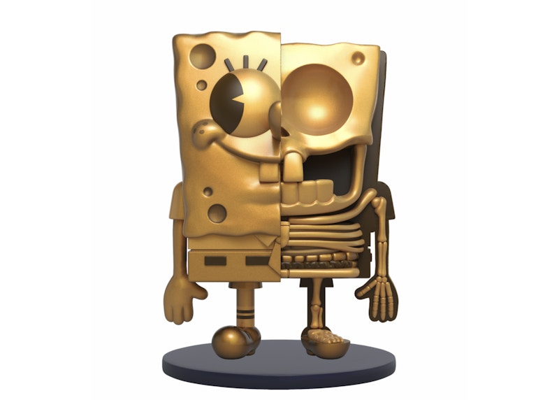 Jason Freeny x Spongebob Hidden Dissectibles Classic Edition Spongebob Figure Gold
