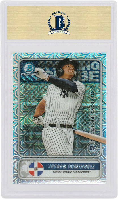 Jasson Dominguez 2020 Bowman Mega Box Spanning The Globe Chrome Mojo Refractor #STG-JD (PSA or BGS Graded)