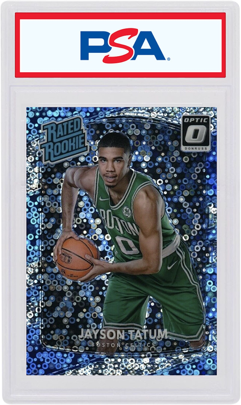 Jayson Tatum 2017 Donruss Optic Rookie Fast Break Holo #198 (PSA or BGS Graded)