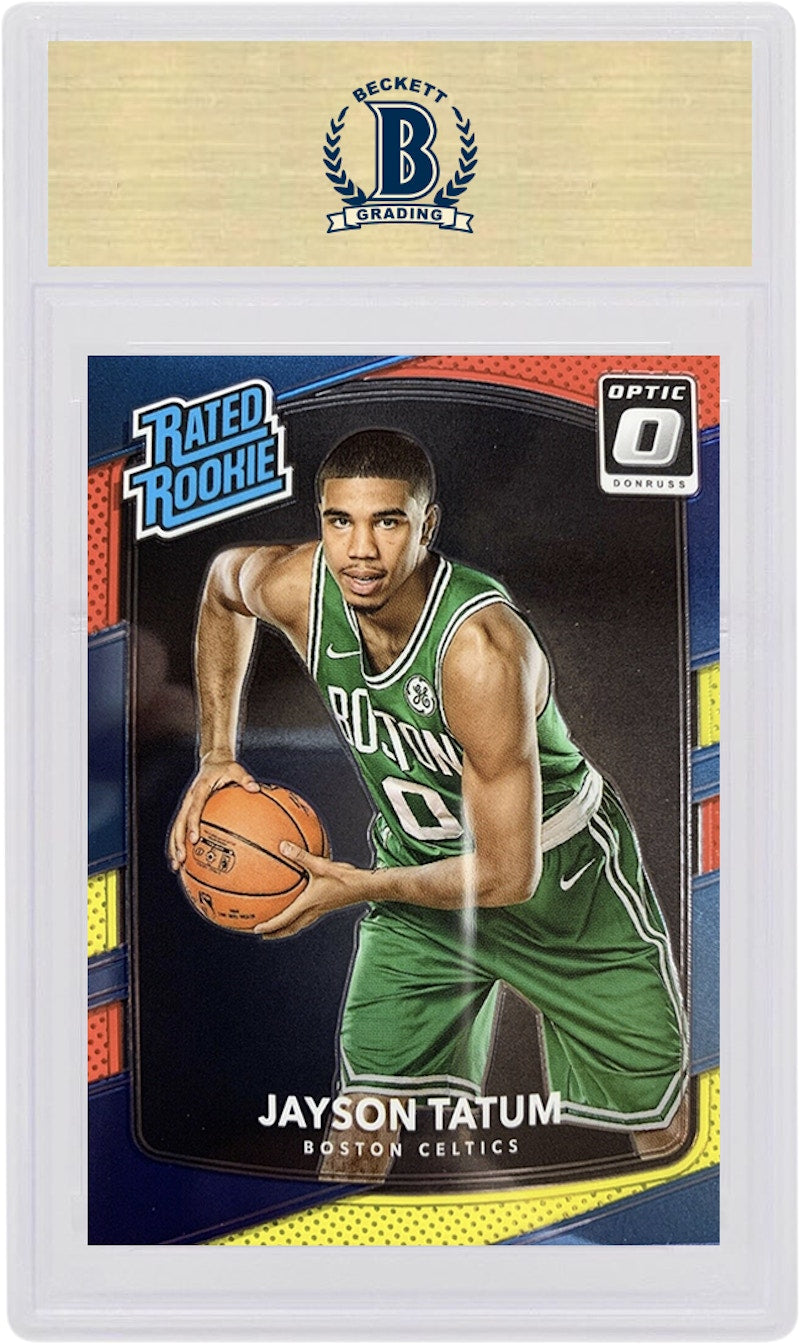 Jayson Tatum 2017 Donruss Optic Rookie Red/Yellow #198 (PSA or BGS Graded)