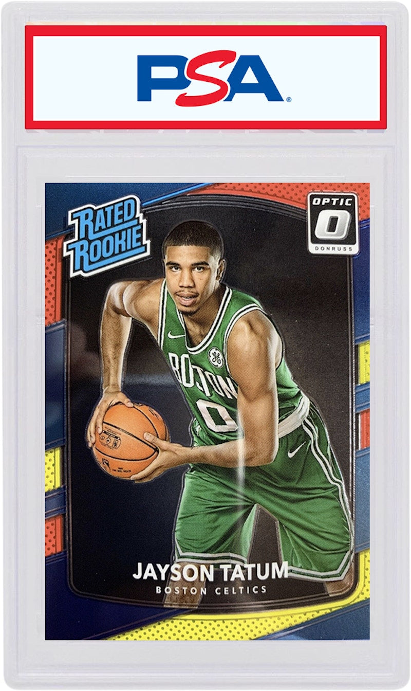 Jayson Tatum 2017 Donruss Optic Rookie Red/Yellow #198 (PSA or BGS Graded)