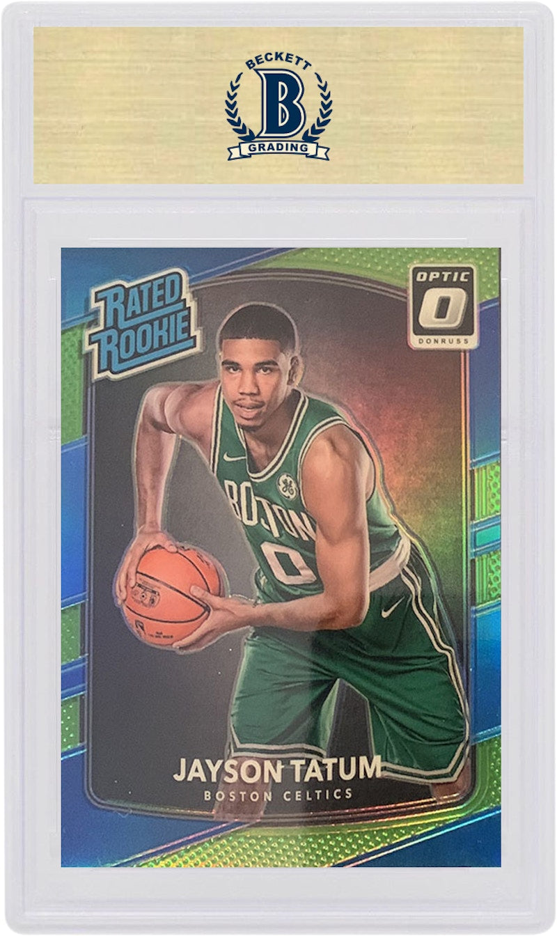 Jayson Tatum 2017 Panini Donruss Optic Rookie Lime Green /175 #198 (PSA or BGS Graded)