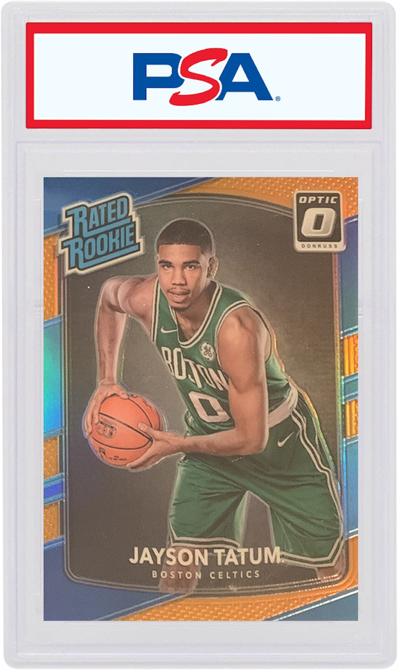 Jayson Tatum 2017 Panini Donruss Optic Rookie Orange /199 #198 (PSA or BGS Graded)