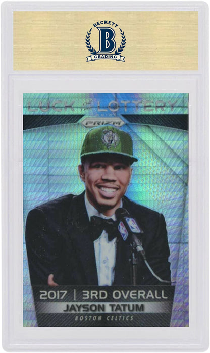 Jayson Tatum 2017 Panini Prizm Luck of the Lottery Rookie Hyper #JAT (PSA or BGS Graded)
