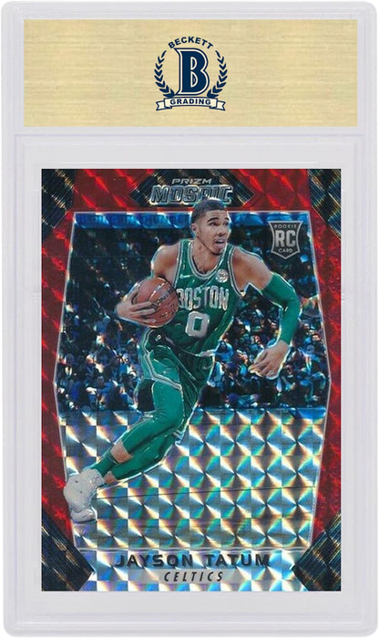Jayson Tatum 2017 Panini Prizm Mosaic Rookie Red #20 (PSA or BGS Graded)