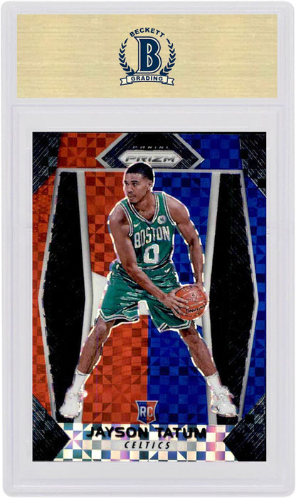 Jayson Tatum 2017 Panini Prizm Rookie Red/White/Blue #16 (PSA or BGS Graded)