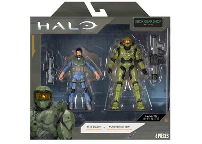 Jazwares Halo The Pilot & Master Chief Xbox Gear Shop Exclusive Action Figure 2-Pack