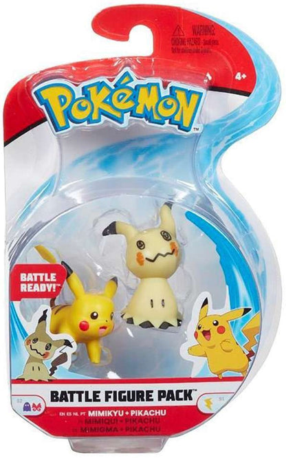 Jazwares Pokemon Battle Figure Mimikyu & Pikachu Mini Figure (Set of 2)