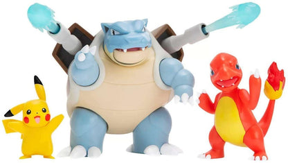 Jazwares Pokemon Battle Figure Pikachu, Blastoise & Charmeleon Mini Figure (Set of 3)