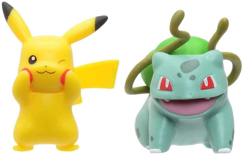 Jazwares Pokemon Battle Figure Pikachu & Bulbasaur Mini Figure (Set of 2)