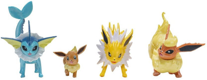 Jazwares Pokemon Select Eevee, Flareon, Jolteon & Vaporeon Target Exclusive Evolution Figure (Set of 4)