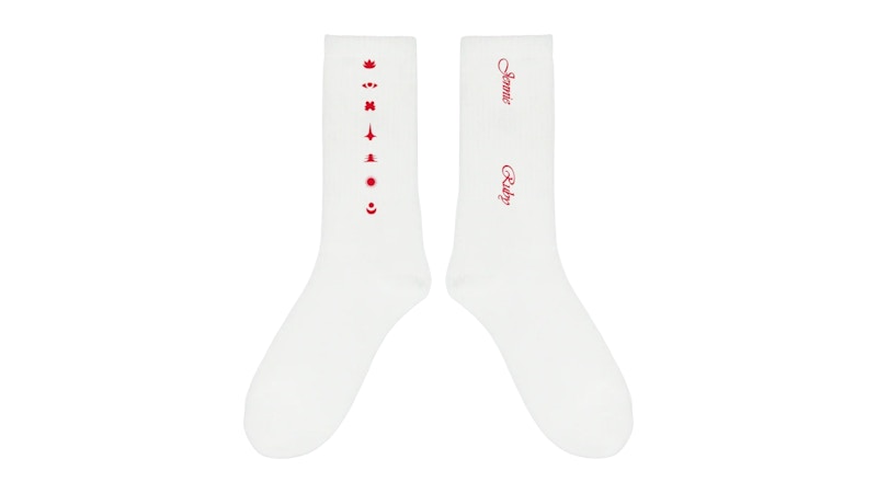 Jennie Ruby Socks White