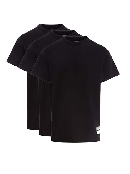 Jil Sander Man Biologic Cotton Logo Label T-Shirt Set Black