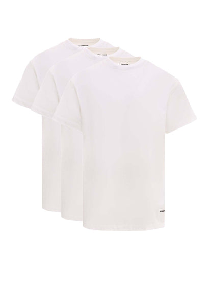 Jil Sander Man Biologic Cotton Logo Label T-Shirt Set White