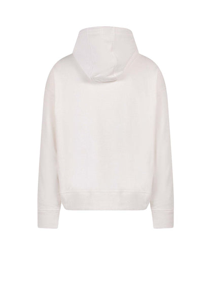 Jil Sander Man Cotton Frontal Logo Hoodie White