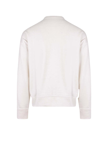Jil Sander Man Cotton Frontal Logo Sweatshirt White