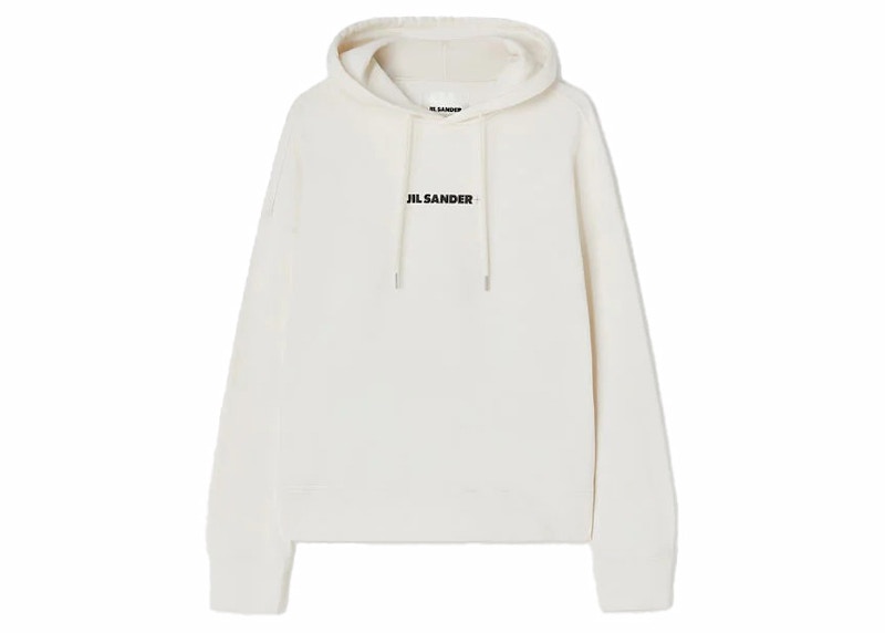 Jil Sander Women's Printed Logo Hoodie Cream