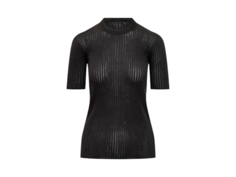 Jil Sander Ribbed Crewneck T-shirt Black