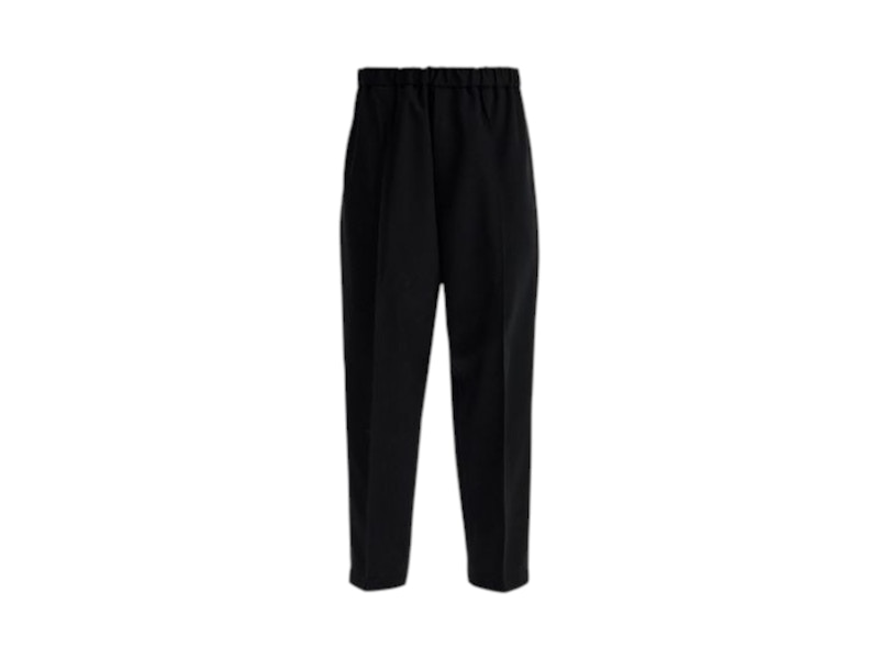 Jil Sander Tapered Gabardine Trousers Black