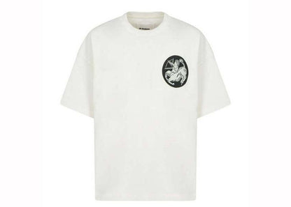 Jil Sander Zodiac Patch Sagittarius Oversize Logo T-Shirt White