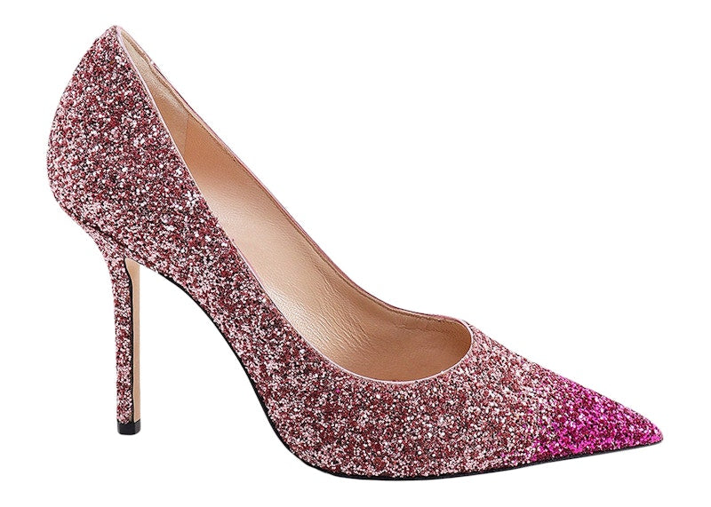 Jimmy Choo Love 85mm Pump Pink Glitter