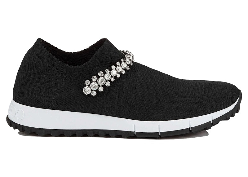 Jimmy Choo Verona Knit Trainers Black Crystal (Women's)