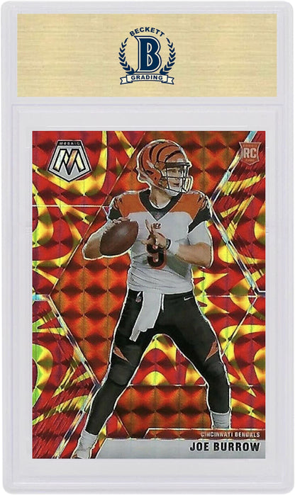 Joe Burrow 2020 Panini Mosaic Rookie Reactive Gold #201 (PSA or BGS Graded)