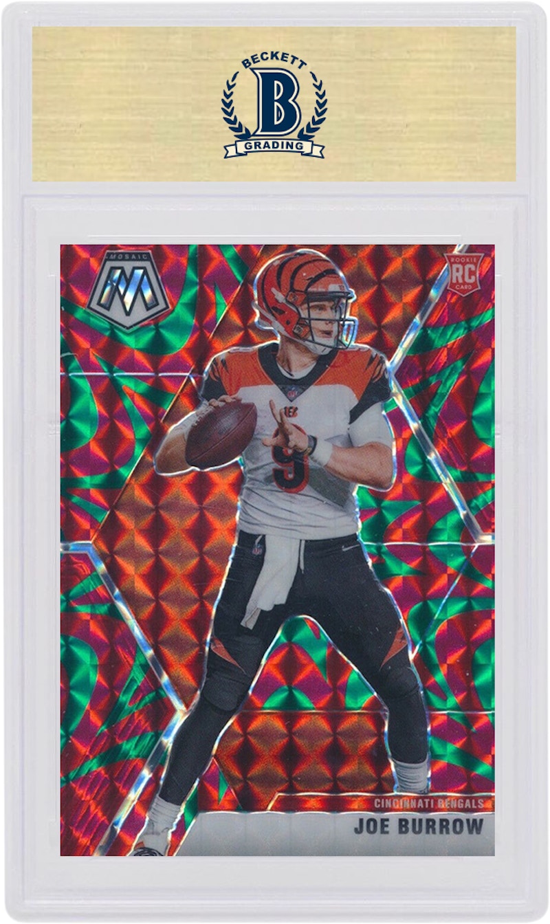 Joe Burrow 2020 Panini Mosaic Rookie Reactive Green #201 (PSA or BGS Graded)