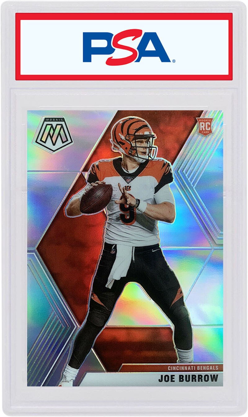 Joe Burrow 2020 Panini Mosaic Rookie Silver #201 (PSA or BGS Graded)
