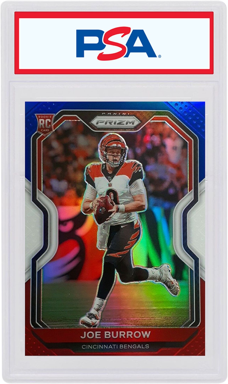 Joe Burrow 2020 Panini Prizm Rookie Red White Blue #307 (PSA or BGS Graded)