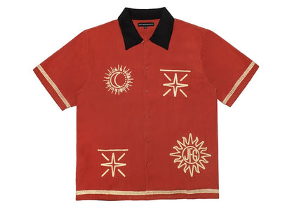 Joe Freshgoods Love Is In The Sky Button Up Brick Red