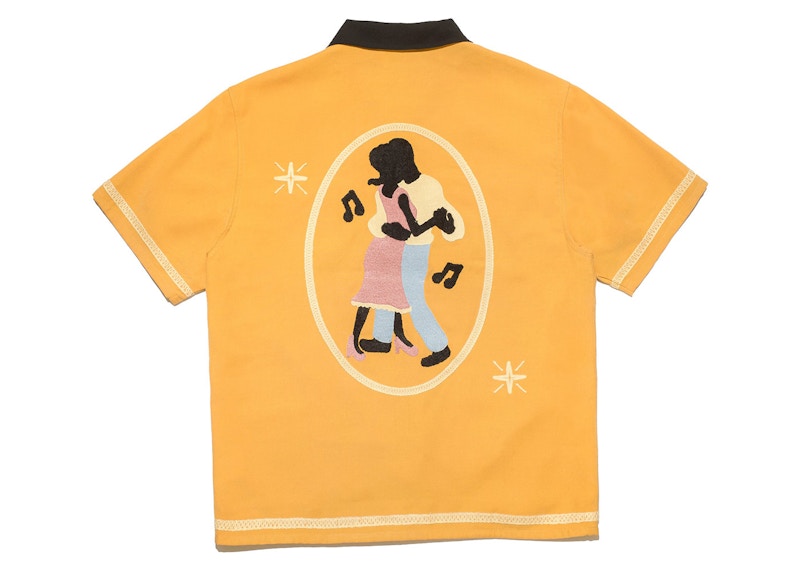 Joe Freshgoods Love Is In The Sky Button Up Mustard Yellow