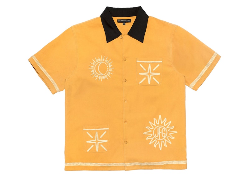 Joe Freshgoods Love Is In The Sky Button Up Mustard Yellow