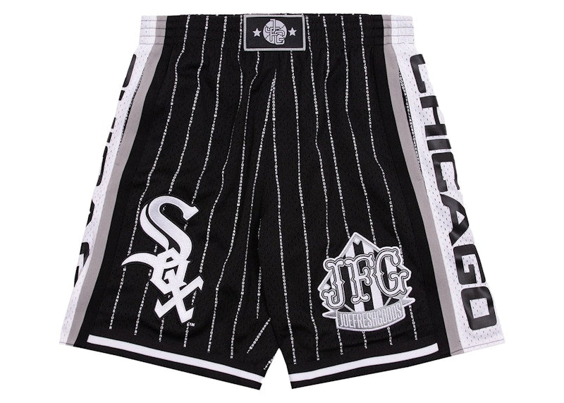 Joe Freshgoods x M&N Heavyweight White Sox Shorts Black
