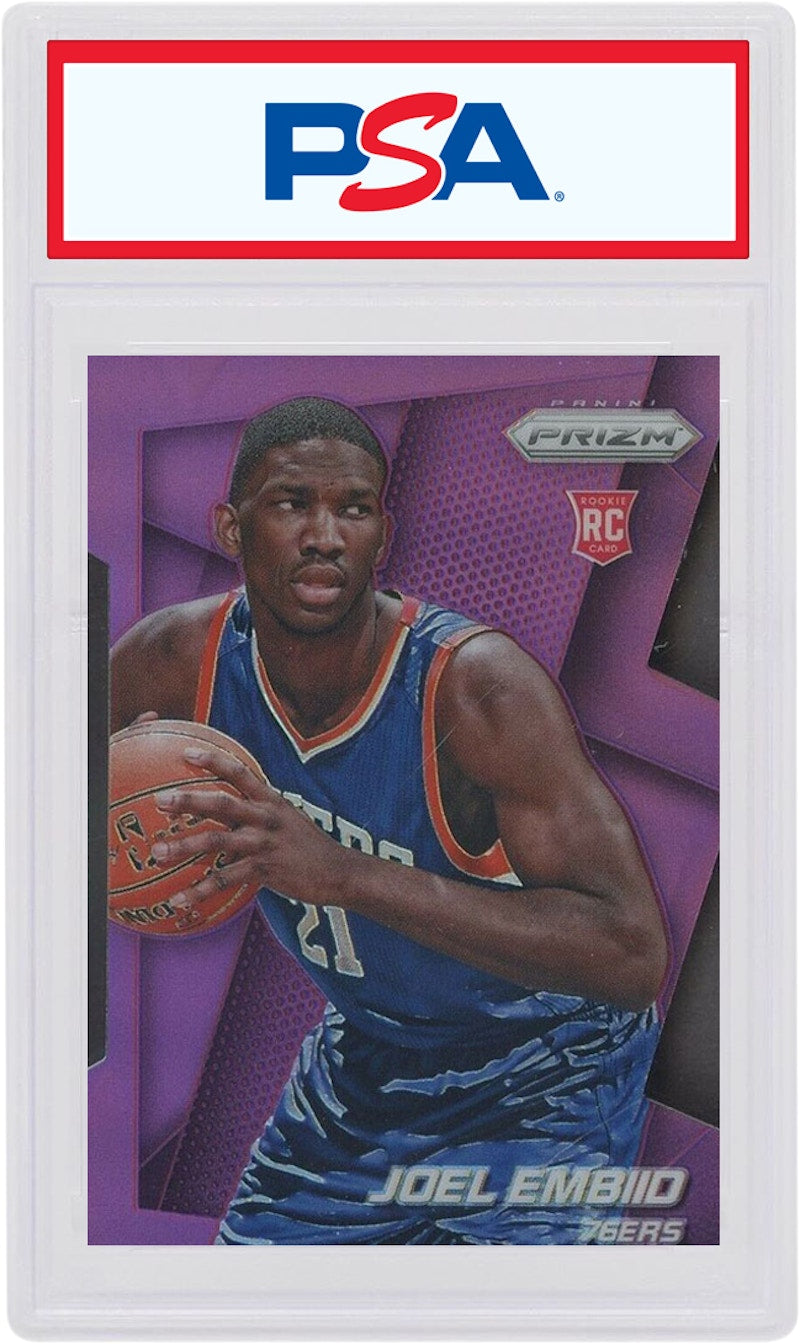 Joel Embiid 2014 Panini Prizm Rookie Purple Die Cut /139 #253 (PSA or BGS Graded)