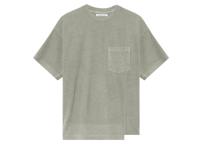 John Elliott Reconstructed Lucky Pocket Tee Washed Sage