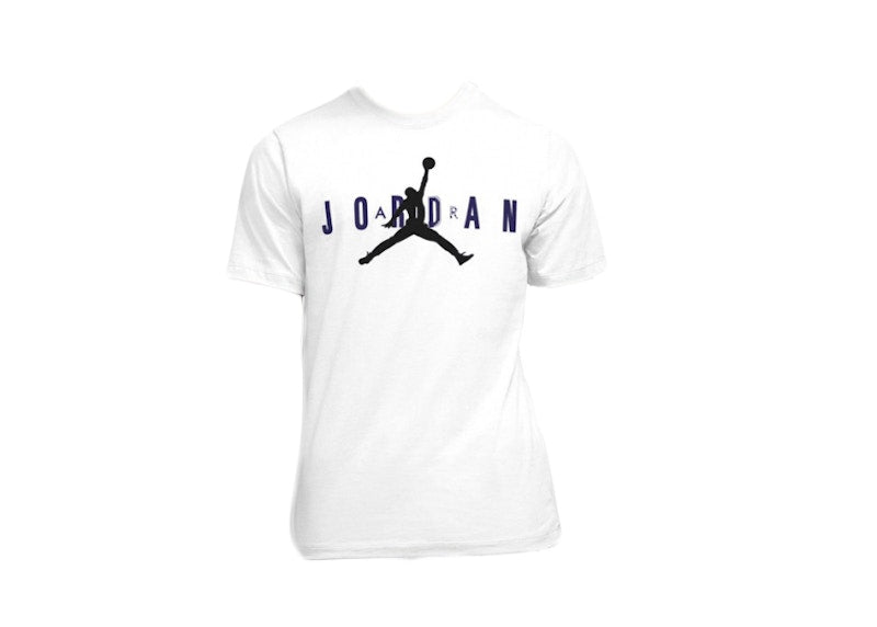 Jordan Air Wordmark T-shirt White/Varsity Purple/Black