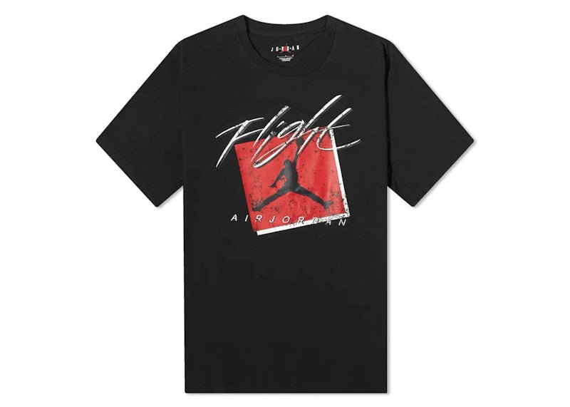 Jordan Boxed Flight Logo Graphic T-shirt Black/White/Red