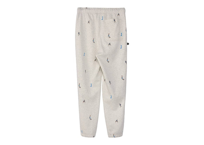 Jordan Essential Print Fleece Pants Oatmeal Heather